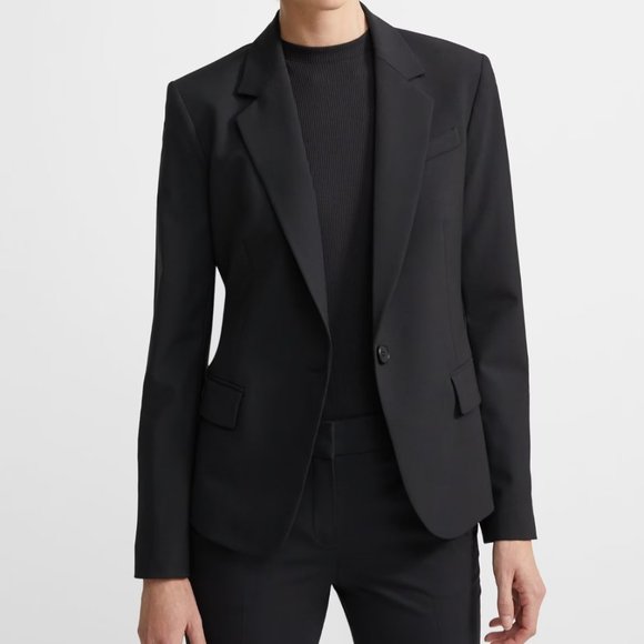 Theory Gabe Stretch Wool Black Blazer - Picture 2 of 7